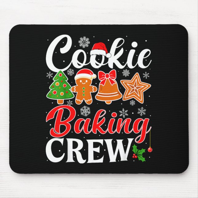 Cookie Baking Crew Gingerbread Xmas Holiday Cookie Mousepad (Vorne)