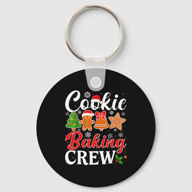 Cookie Baking Crew Gingerbread Xmas Holiday Cookie Schlüsselanhänger (Vorderseite)