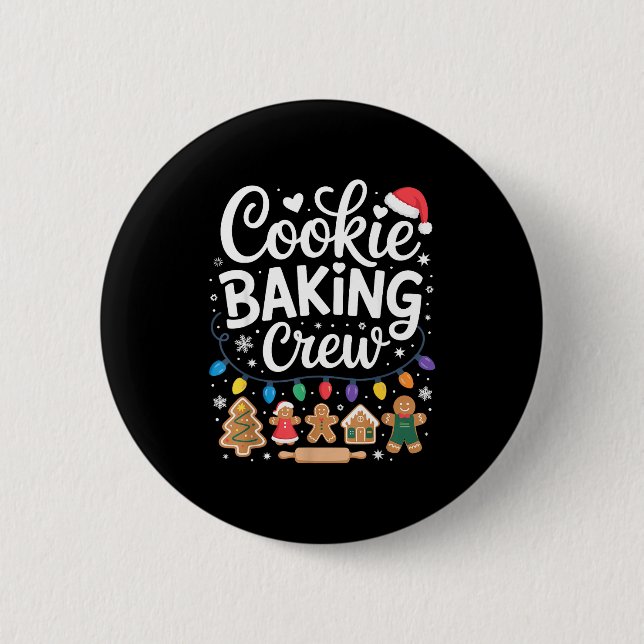 Cookie Baking Crew Holiday Squad Gingerbread Chris Button (Vorderseite)
