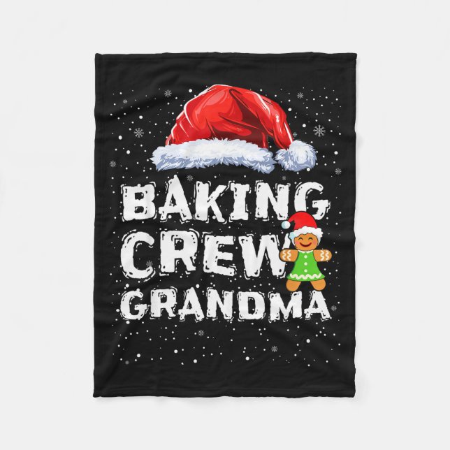 Cookie Baking Crew Shirt Grandma Matching Christma Fleecedecke (Vorderseite)