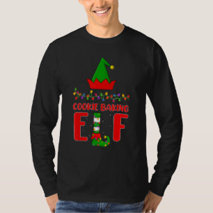 Cookie Baking Elf Matching Family Lighting Christm T-Shirt