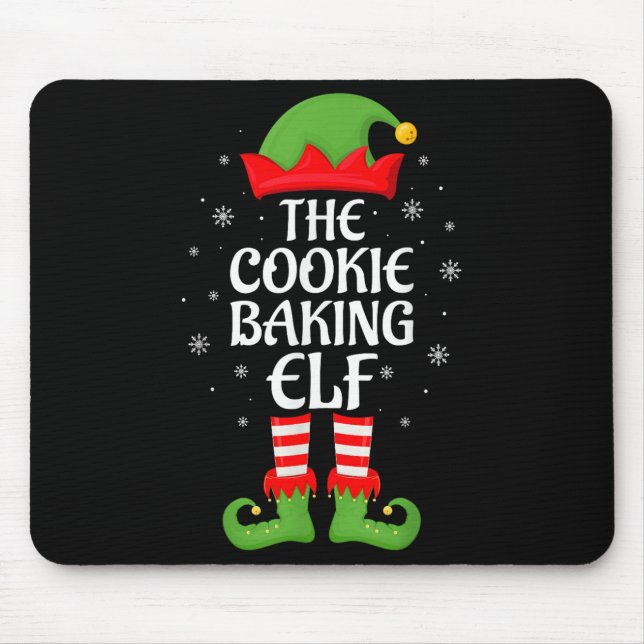 Cookie Baking Elf Xmas Familie Matching Elf Squad  Mousepad (Vorne)