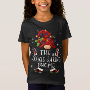 Cookie Baking Gnome Buffalo Karierter Weihnachtsba T-Shirt
