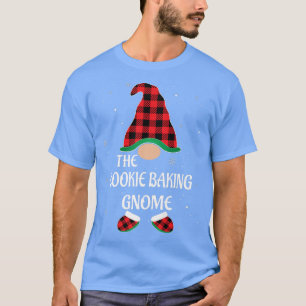 Cookie Baking Gnome Buffalo Rot Kariert Matching X T-Shirt