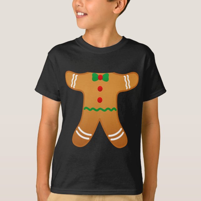 Cookie Baking Holiday Gingerbread Man kostüme T-Shirt (Vorderseite)