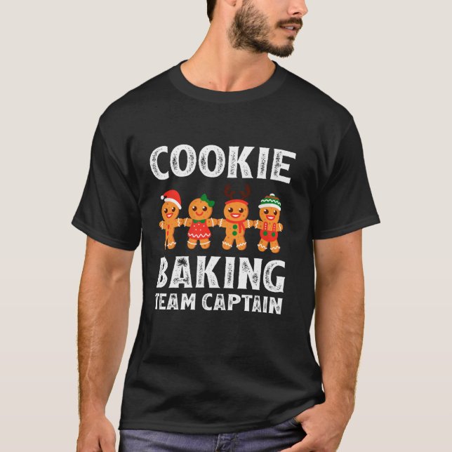 Cookie Baking Team Captain Funny Gingerbread Chris T-Shirt (Vorderseite)
