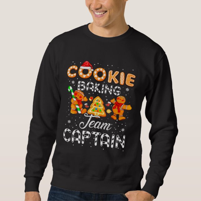Cookie Baking Team Captain Gingerbread Christmas Sweatshirt (Vorderseite)
