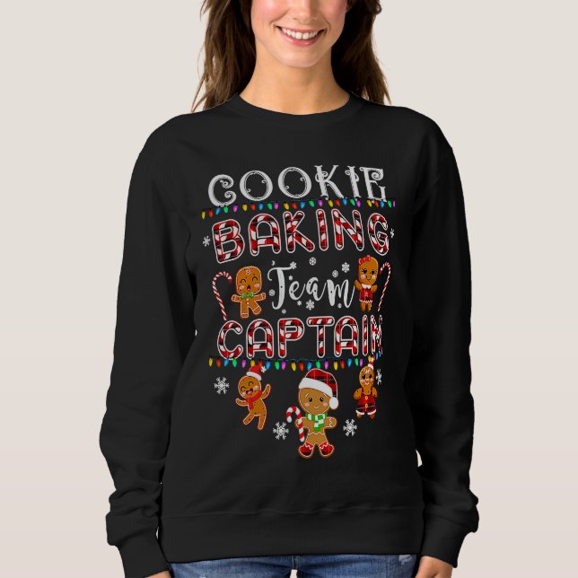 Cookie Baking Team Captain Gingerbread Red Plaid C Sweatshirt (Vorderseite)
