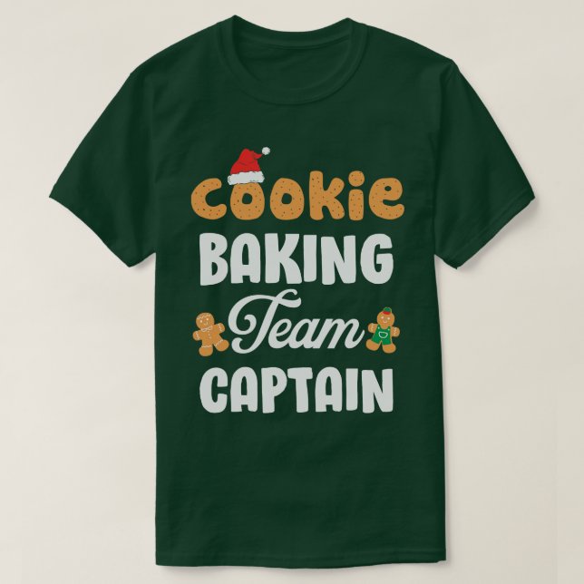 Cookie Baking Team Kapitän Funny Gingerbrei Cooki T-Shirt (Design vorne)