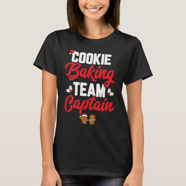 Cookie Baking Team Kapitän Funny Matching Familie  T-Shirt (Vorderseite)
