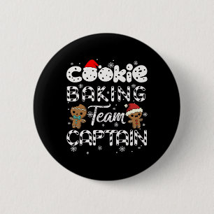 Cookie Baking Team Kapitän Gingerbrett Weihnachten Button