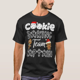 Cookie Baking Team Kapitän Gingerbrett Weihnachten T-Shirt