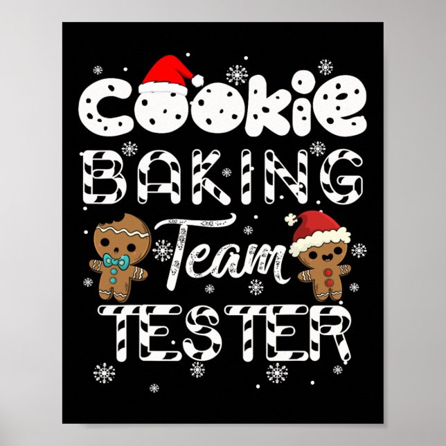Cookie Baking Team Test Gingerbread Christmas Poster (Vorne)