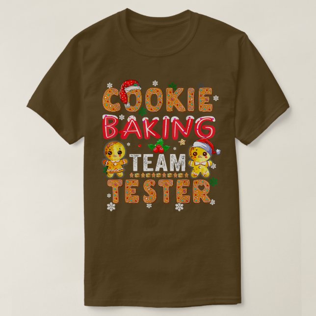 Cookie Baking Team Tester Gingerbrot Weihnachten T T-Shirt (Design vorne)