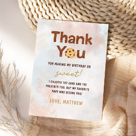 Cookie Boy Birthday Party Dankeskarte