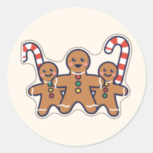 Cookie Buddies Drei Lebkuchen Runder Aufkleber