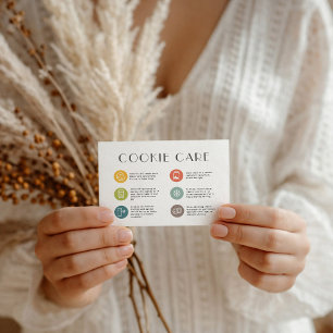 Cookie Care Minimalistische flache Danksagungskart Visitenkarte