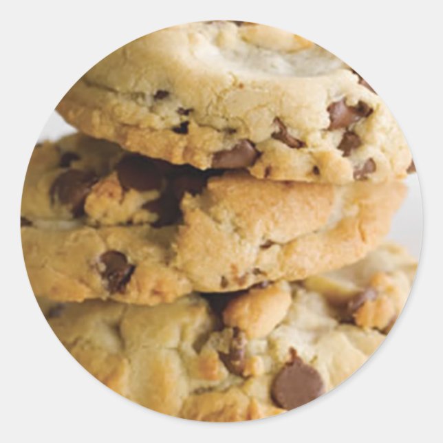 Cookie Chocolate Classic Round Aufkleber (Vorderseite)