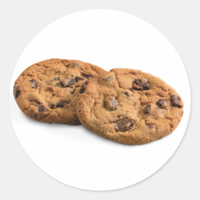 Cookie Chocolate Classic Round Aufkleber (Vorderseite)