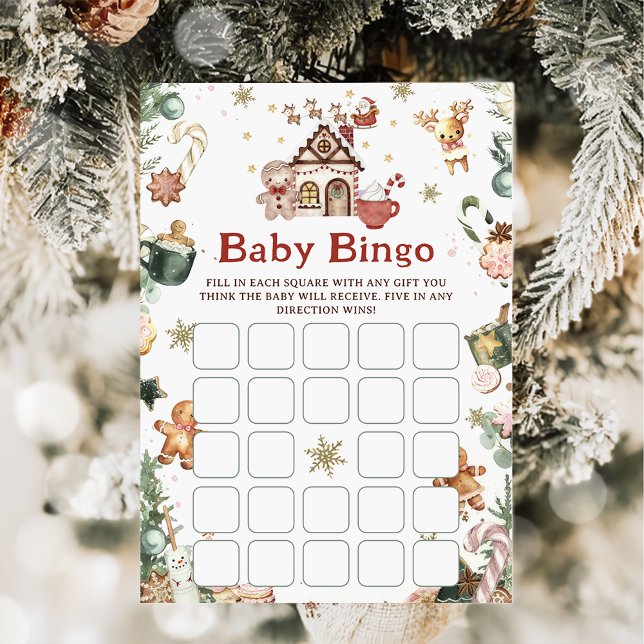 Cookie Christmas Baby Bingo Baby Shower Game Einladung (Von Creator hochgeladen)