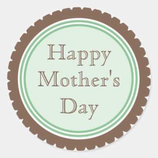 Cookie Cut Chocolate Mint Mother's Day Stickers