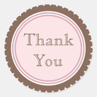 Cookie Cut Chocolate Pink Danke Stickers