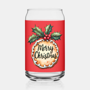 Cookie de Noël avec des baies de houx rouges