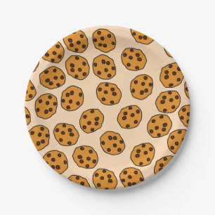 Cookie-Druck auf Tellern aus Rahmpapier Pappteller
