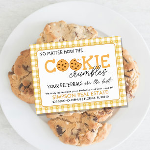 Cookie-Empfehlungs-Immobilienmakler-Pop-By-Anhänge Ankündigungspostkarte