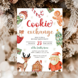 Cookie Exchange Backen Party Weihnachtsfeiertag Einladung