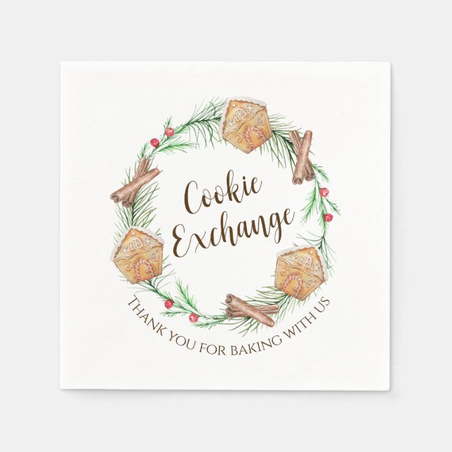 Cookie Exchange-Feier Serviette (Vorderseite)