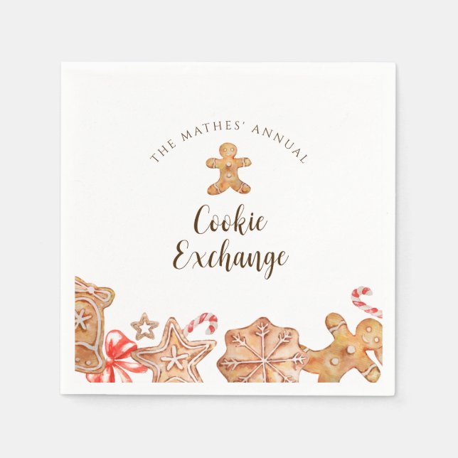 Cookie Exchange Holiday Party Napkins Serviette (Vorderseite)