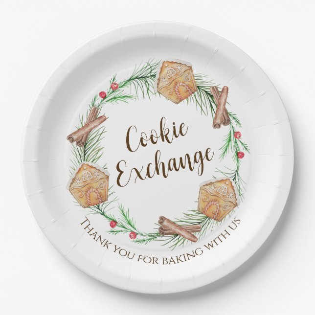 Cookie Exchange Urlaub Pappteller (Vorderseite)