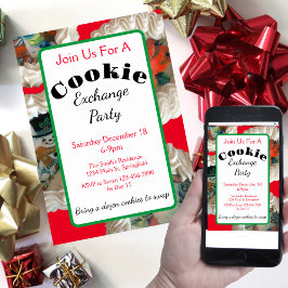 Cookie Exchange Weihnachtszeit-Party Einladung