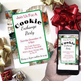 Cookie Exchange Weihnachtszeit-Party Einladung