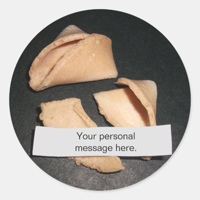 Cookie Fortune avec Autocollants Fortune personnal (Devant)