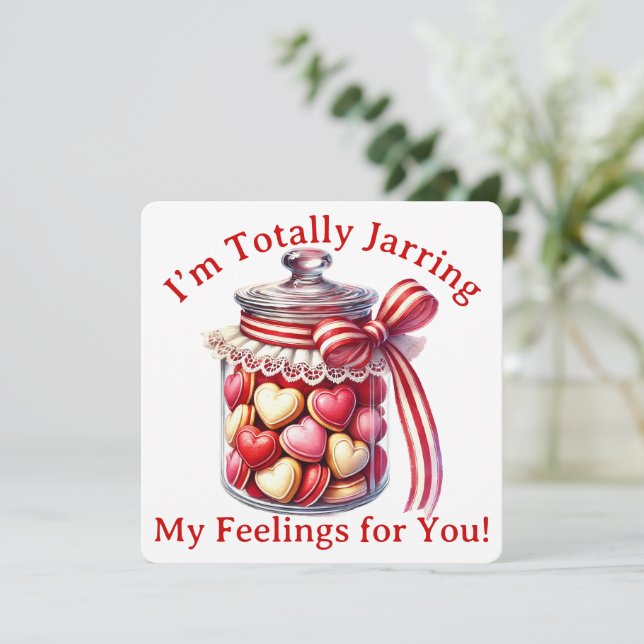 Cookie Jar - Valentine's Day Card Dankeskarte (Stehend Vorderseite)
