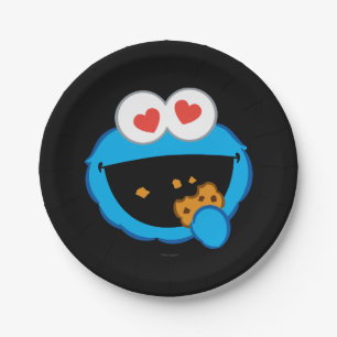 Cookie Lächelndes Gesicht mit herzförmigen Augen Pappteller