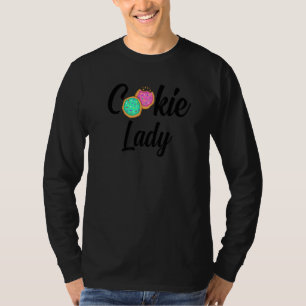 Cookie Lady Zucker Cookies Baker Tester Pink Aquam T-Shirt