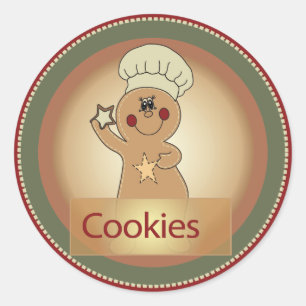 Cookie Leckerei Lebkuchen Runder Aufkleber