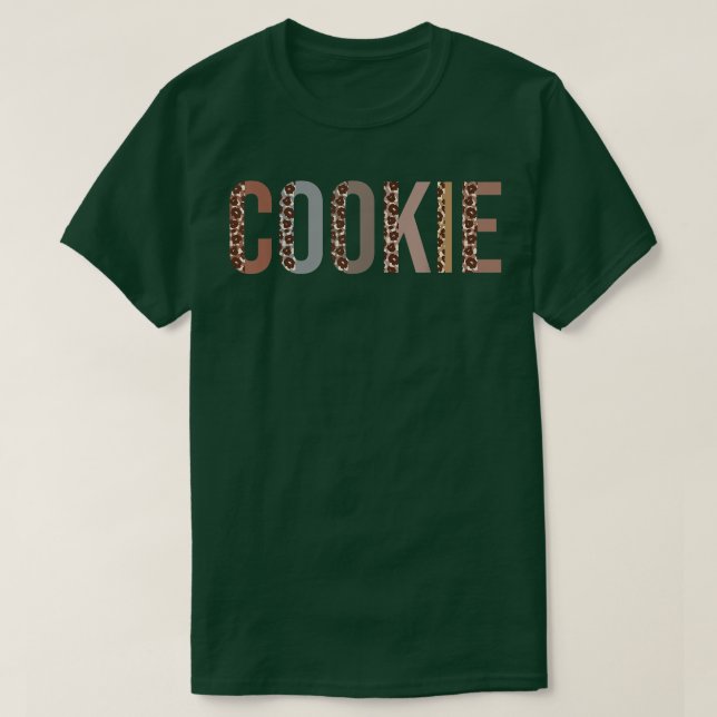 Cookie Leopard Print Mama Niedlich Mütter Day Funn T-Shirt (Design vorne)