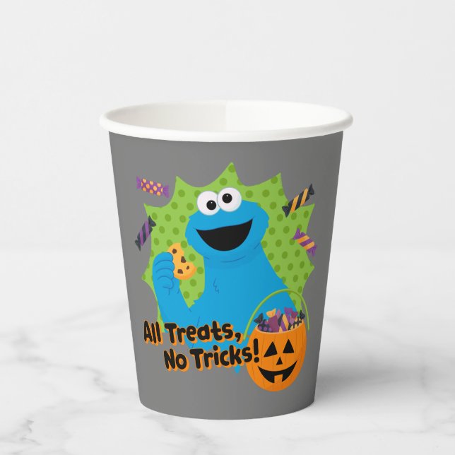 Cookie Monster | Alle Leckereien, keine Tricks! Pappbecher (Links)