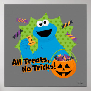 Cookie Monster Alles Süßigkeiten, keine Tricks! Poster