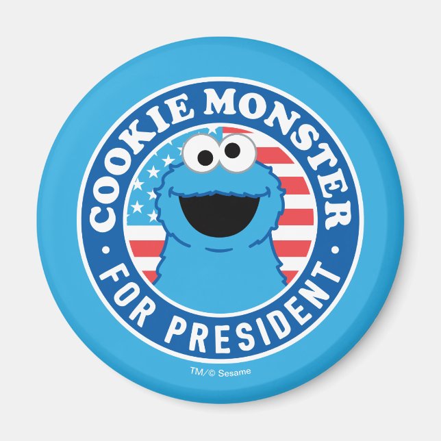 Cookie Monster als Präsident Magnet (Vorne)