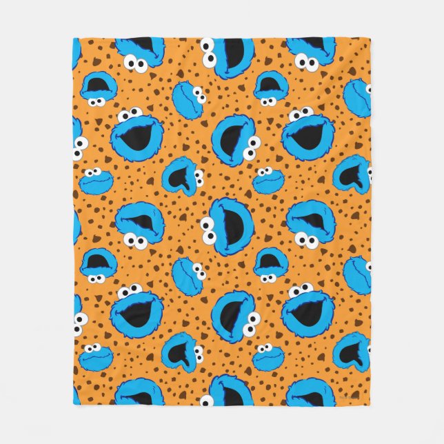Cookie-Monster auf Cookie-Muster Fleecedecke (Vorderseite)