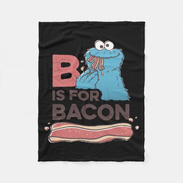 Cookie Monster B Is For Bacon  Fleecedecke (Vorderseite)