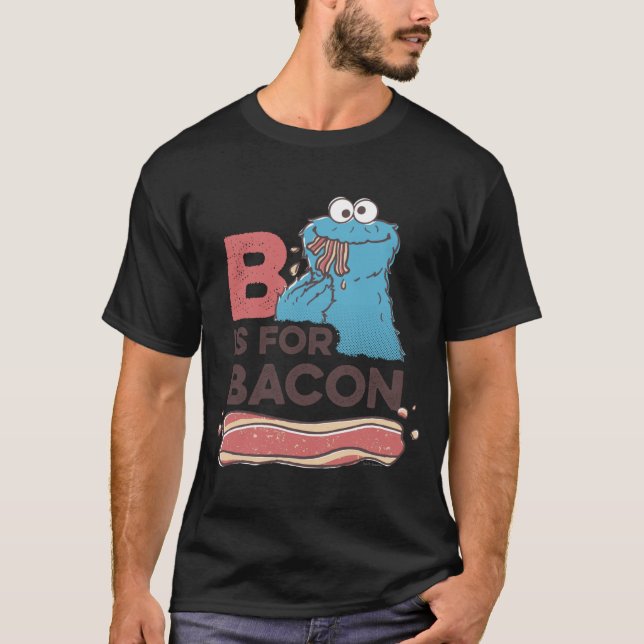 Cookie Monster B Is For Bacon  T-Shirt (Vorderseite)