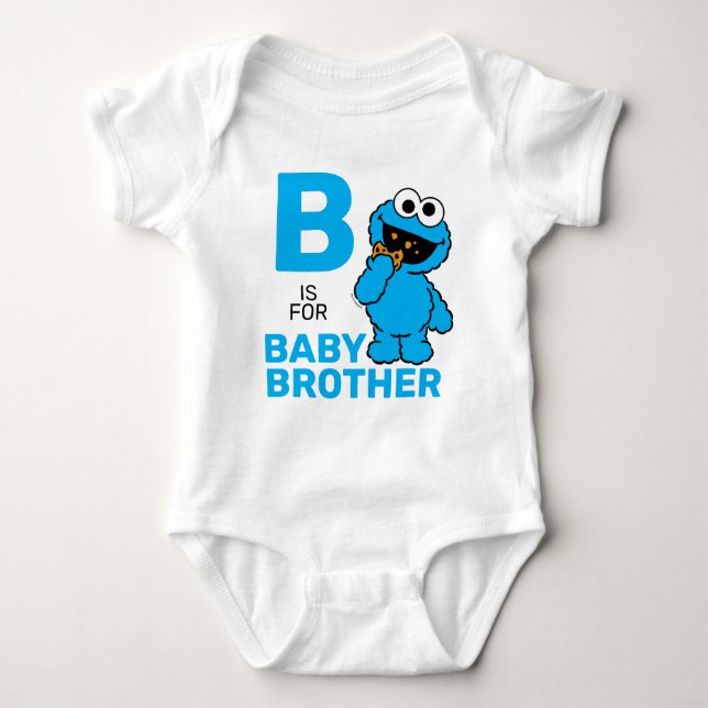 Cookie Monster | B ist für Baby Brother Strampler (Vorderseite)