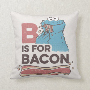 Cookie Monster   B ist für Bacon Kissen