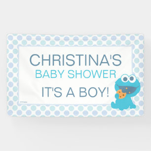 Cookie Monster Baby Dusche Banner